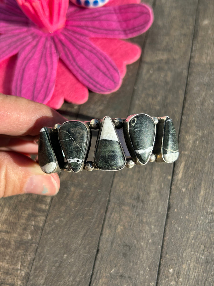 5 Stone White Buffalo Cuff 1-3