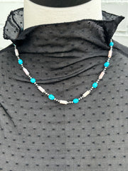 18" Kingman and "Cotton Candy" Necklace