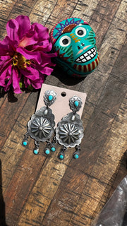 Kingman Concho Dangle earrings
