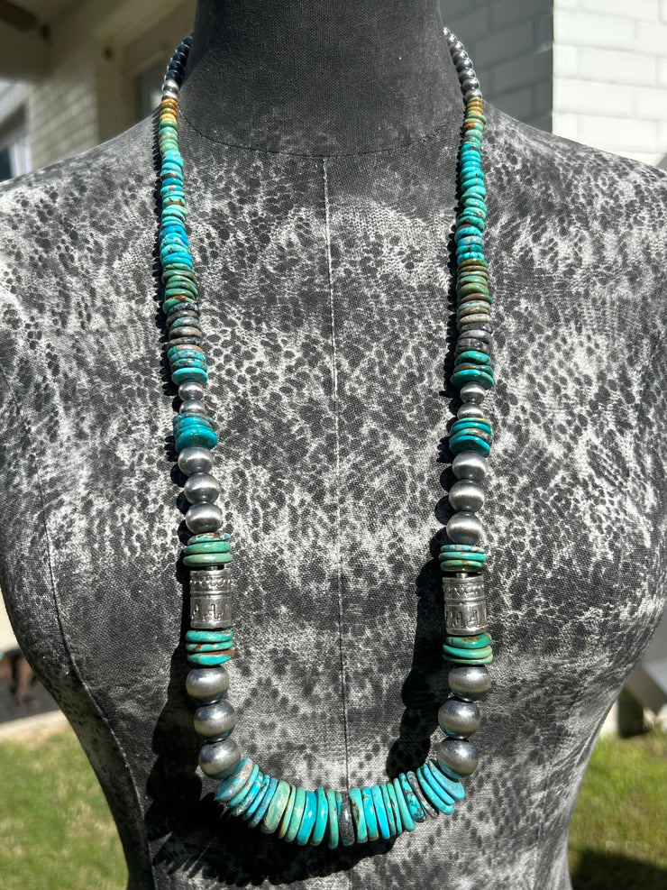 Kingman Disc Bead Necklace 1