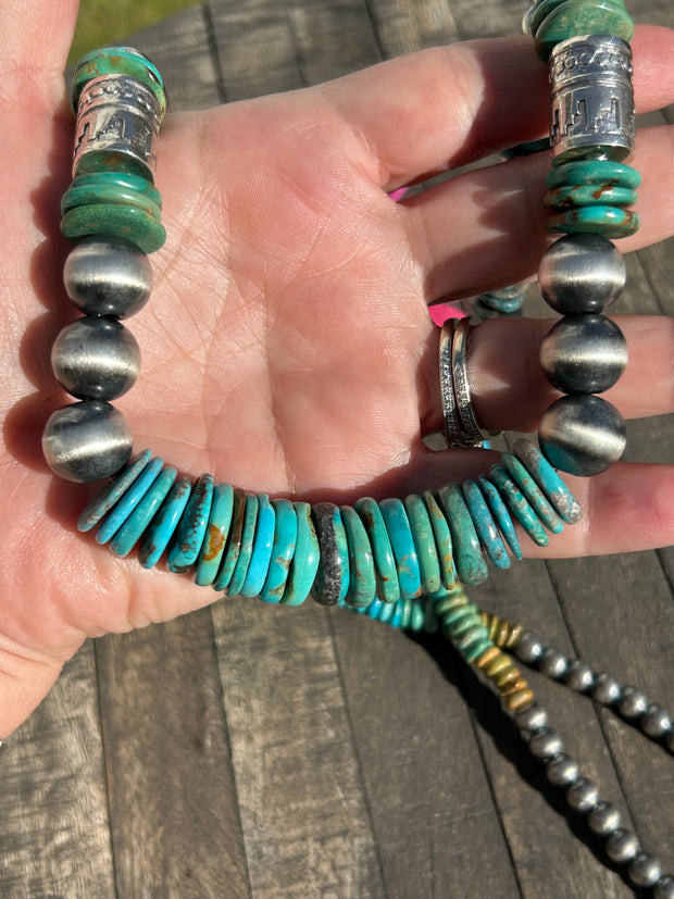 Kingman Disc Bead Necklace 1