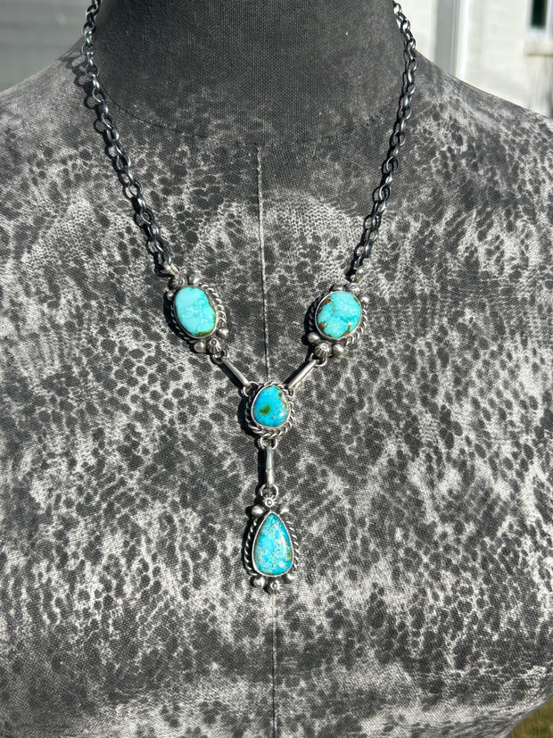4 Stone Sonoran Turquoise Mini Lariat Set-1