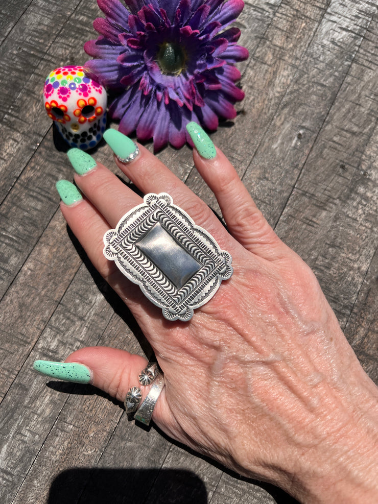 Adjustable Rectangle Concho Ring – Hippie Cowgirl Couture