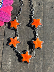 Spiny Orange Star Choker