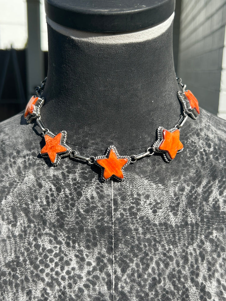 Spiny Orange Star Choker