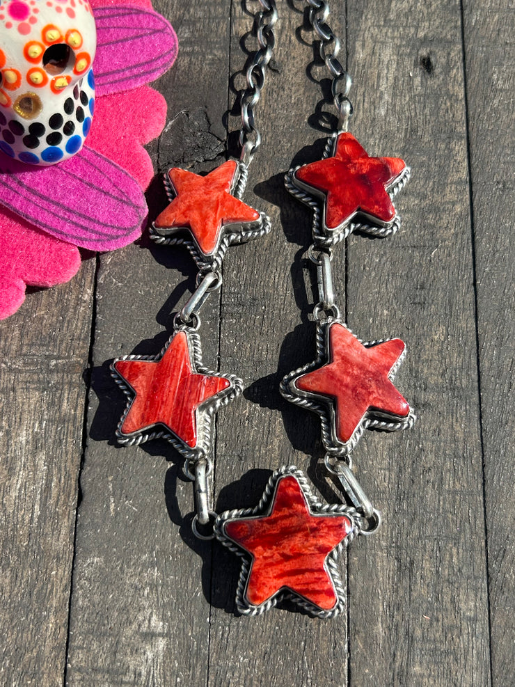 Spiny Red Star Choker