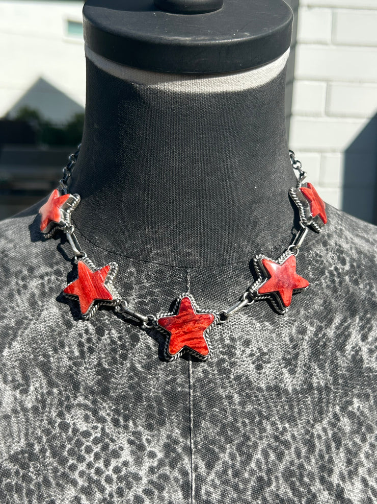 Spiny Red Star Choker