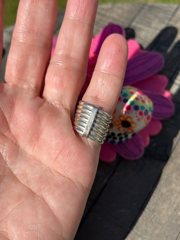 7 Band Sterling Ring Sz. 5 1/2