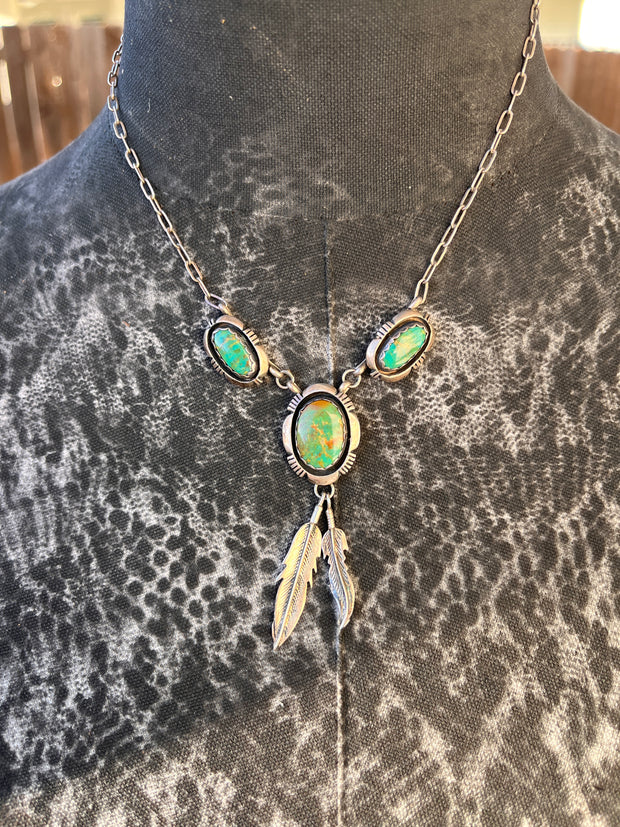 Kingman Feather Necklace