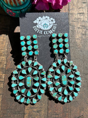 Turquoise Cluster Earrings