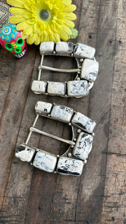 White Buffalo Belt Buckle 1-2