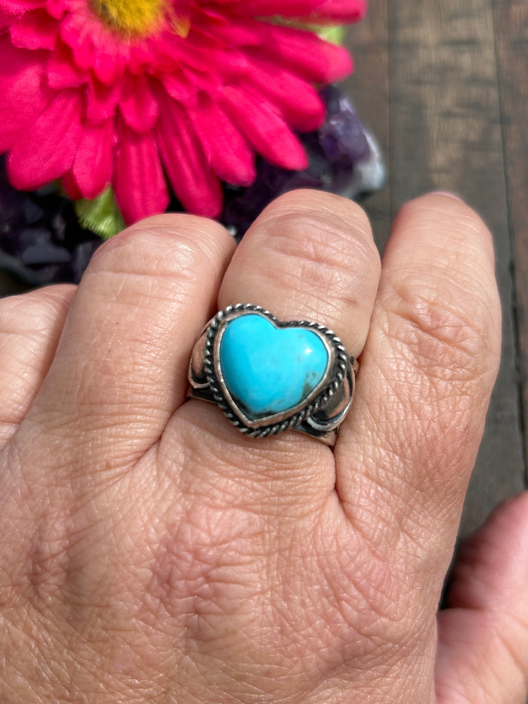 Kingman Heart Ring Sz 10