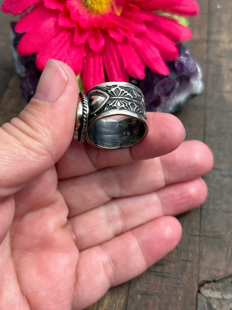 Kingman Heart Ring Sz 10