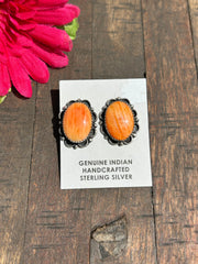 Fancy Spiny Orange Studs- B