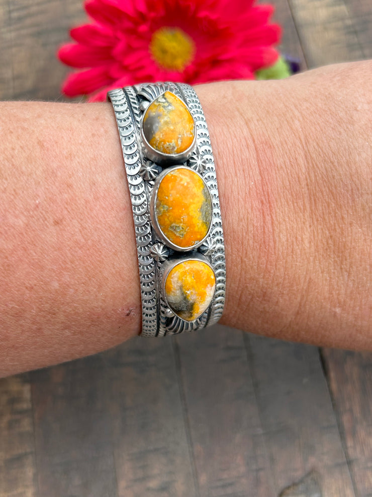 3 Stone Bumblebee Cuff- A