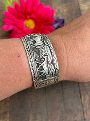 Sterling Storyteller Cuff