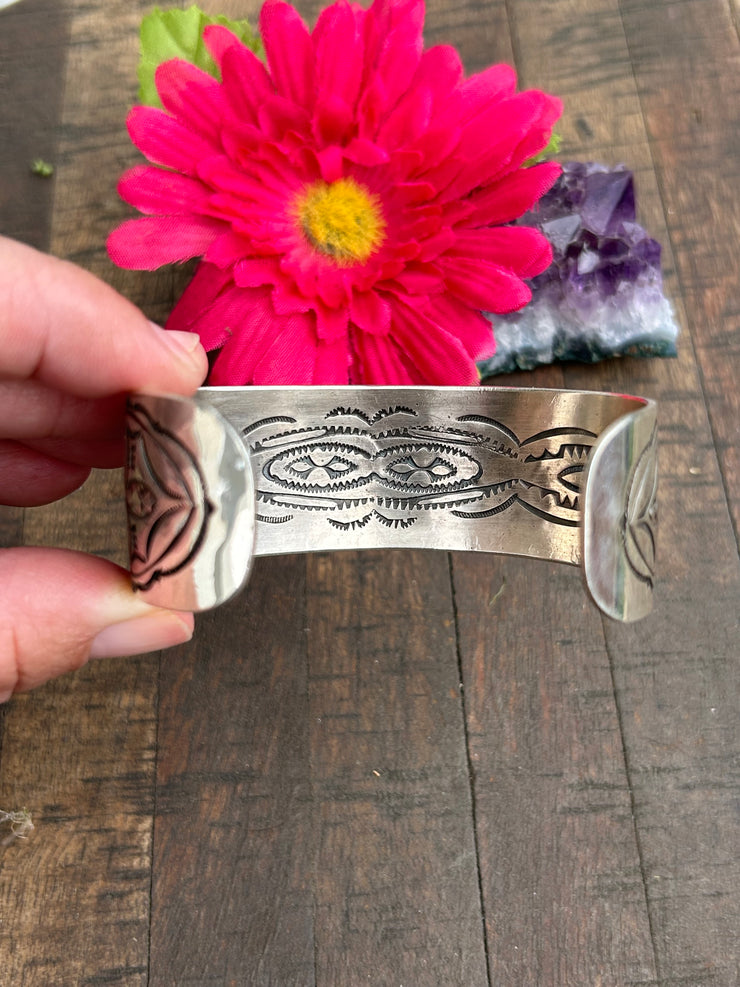 Sterling Storyteller Cuff