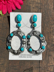 Kingman Concho Dangle Earrings