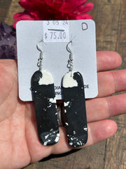 White Buffalo Slab Dangle Earrings-D