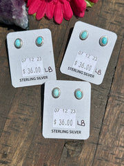 Kingman Turquoise Studs (Light Blue)