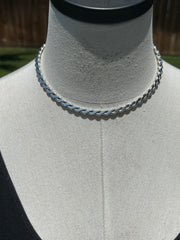 Sterling Link Collar Necklace- B