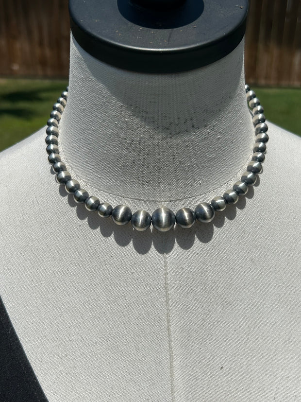 Sterling Pearl Collar Necklace