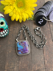Purple Mojave Single Stone Necklace #2