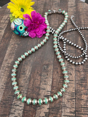 29 1/2" Turquoise Inlay Pearls