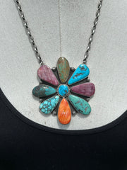 Multi Color Cluster Necklace #6