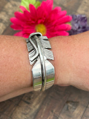 Sterling Feather Cuff