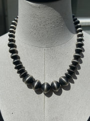 20 1/2" Graduated Rose Martin Sterling Pearl Necklace