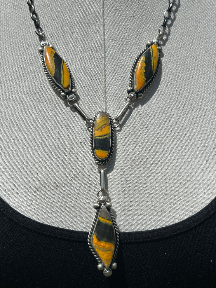 Bumblebee Jasper Lariat Set- A