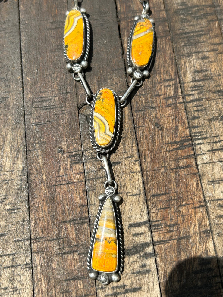 Bumblebee Jasper Lariat Set- B