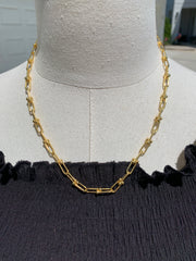21 1/2" 14 Karat Gold Horse Bit Chain Necklace