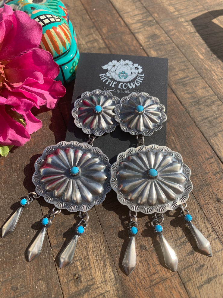 Double Concho Earrings