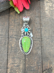 Sleeping Beauty and Gaspeite Pendant