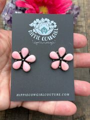 "Cotton Candy"Flower Cluster Earrings- B