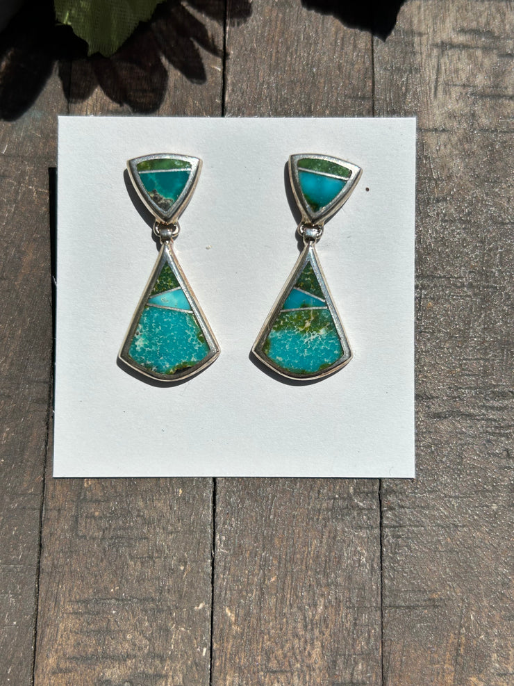 Kingman Inlay Dangle Earrings