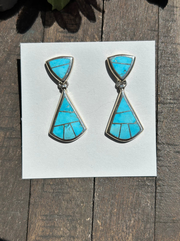 Kingman Inlay Dangle Earrings #1