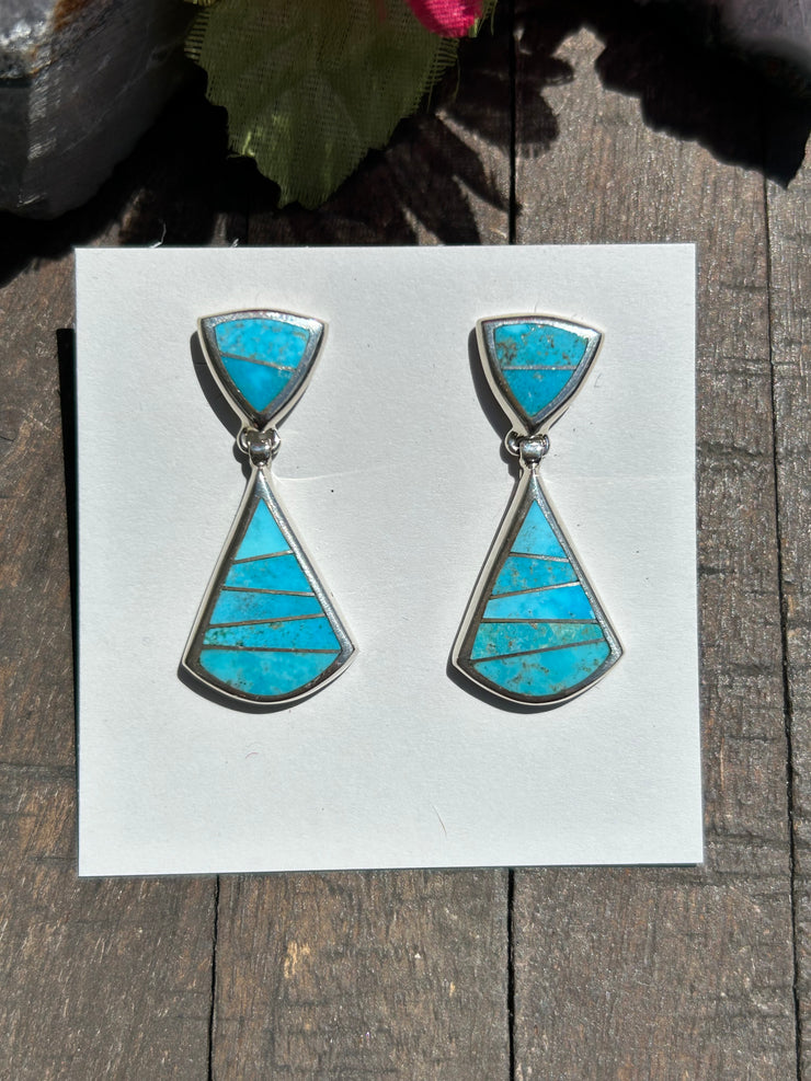 Kingman Inlay Dangle Earrings #2