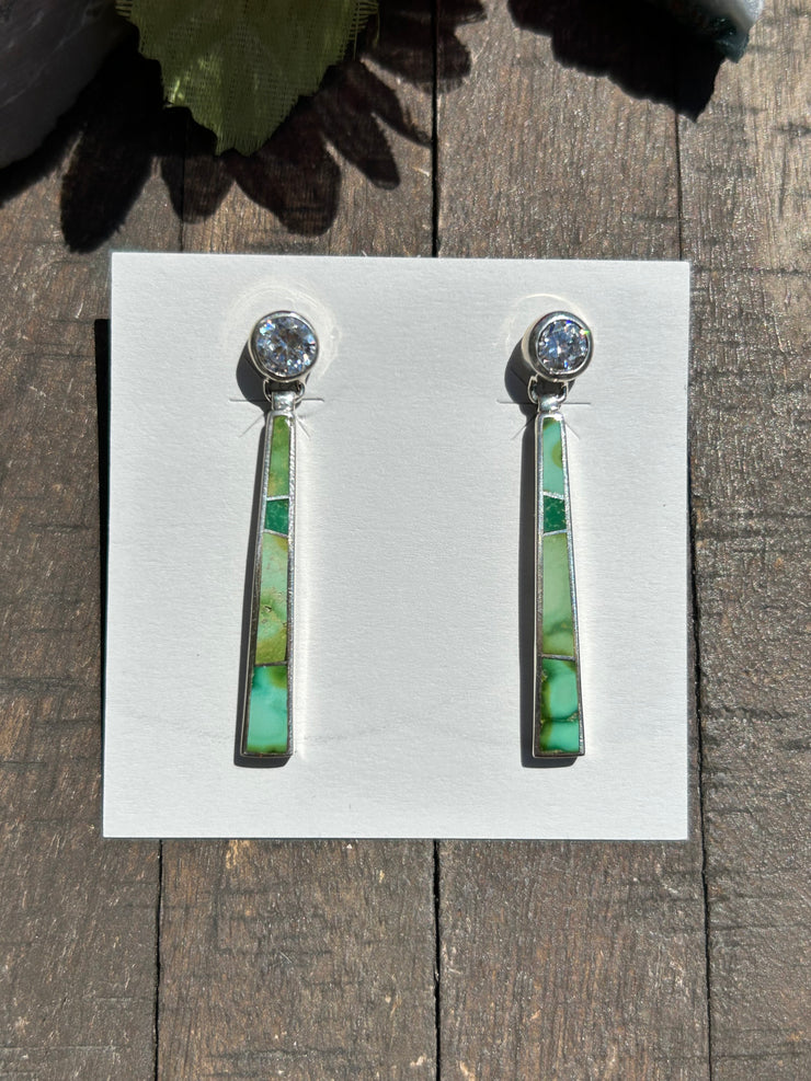 Barn Diamond and Inlay Earring #9