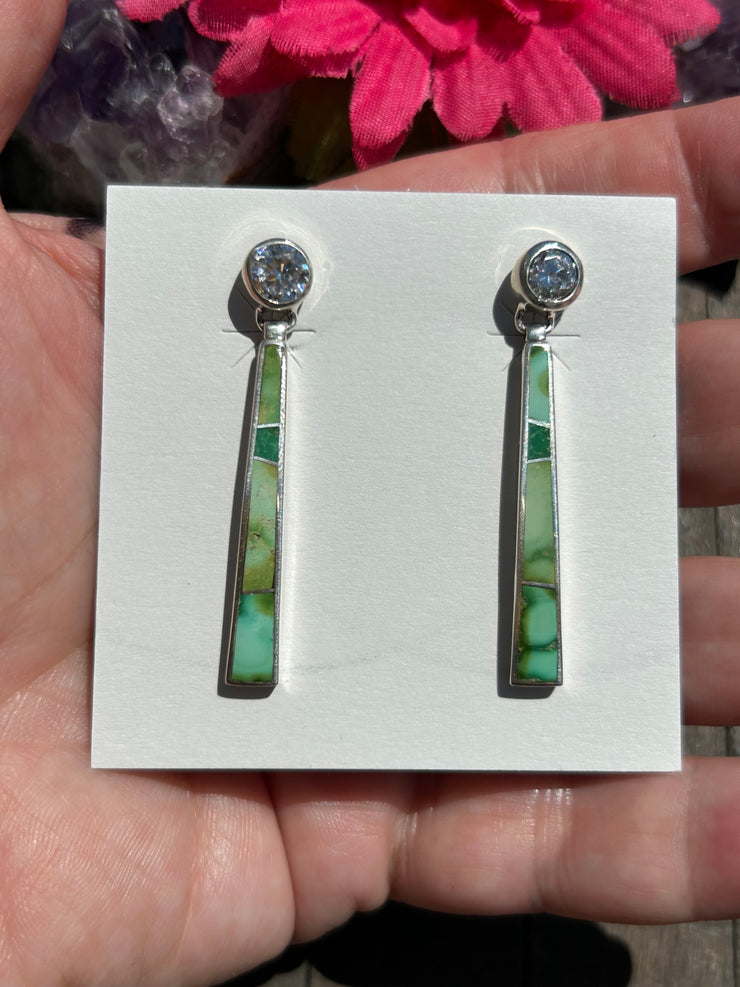 Barn Diamond and Inlay Earring #9