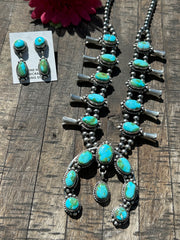 Sonoran Turquoise Squash Blossom Set