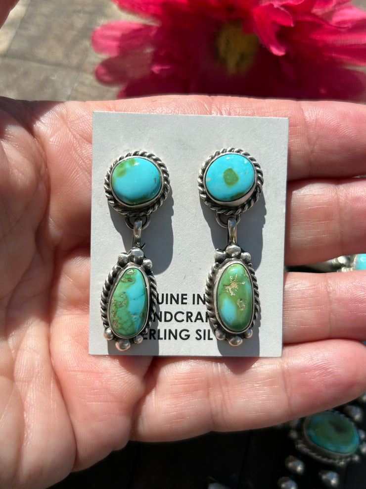 Sonoran Turquoise Squash Blossom Set