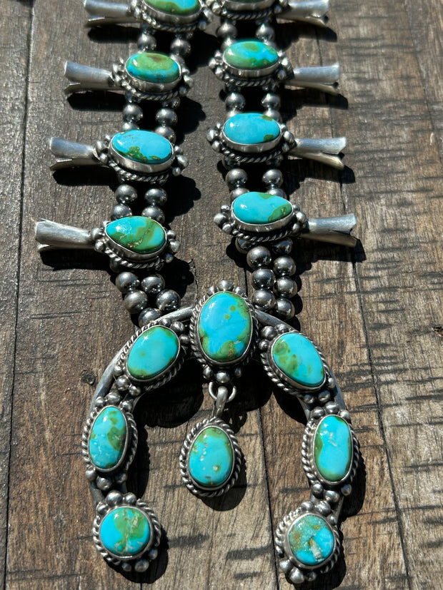 Sonoran Turquoise Squash Blossom Set