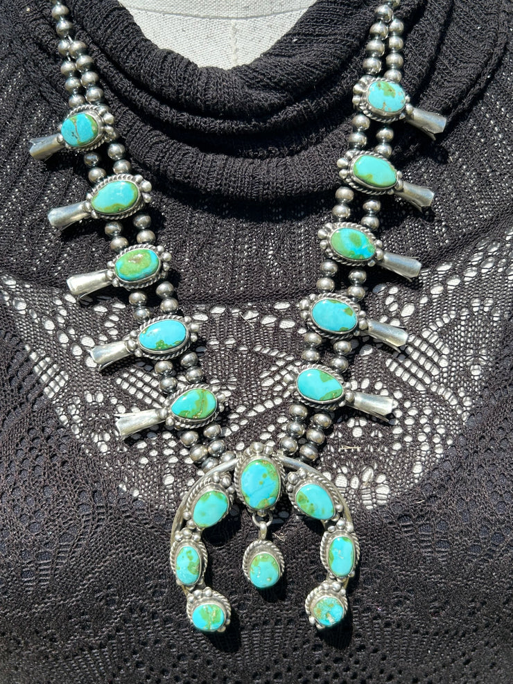 Sonoran Turquoise Squash Blossom Set