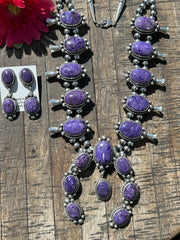 Charoite Squash Blossom Set