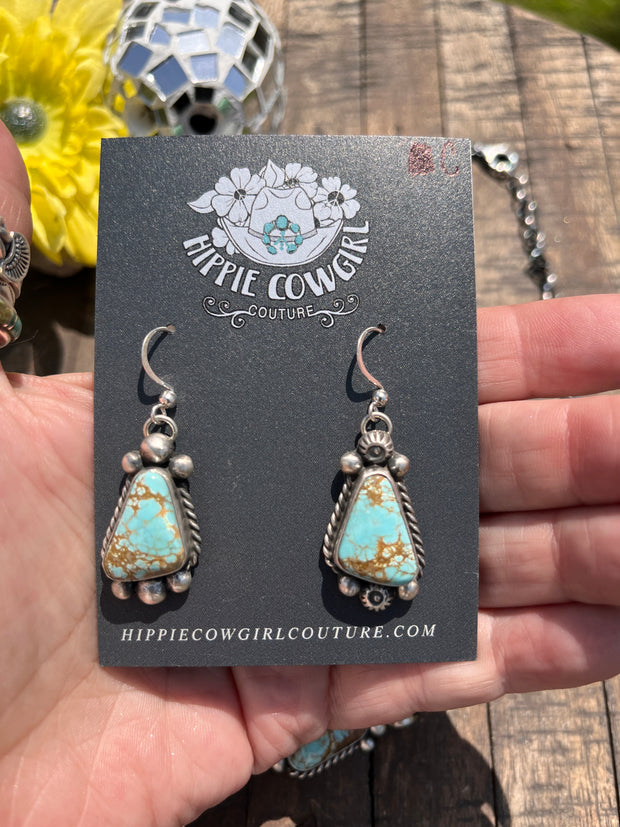 4 Stone Kingman Turquoise Mini Lariat Set- C