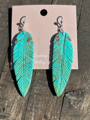 Kingman Feather Dangle Earrings