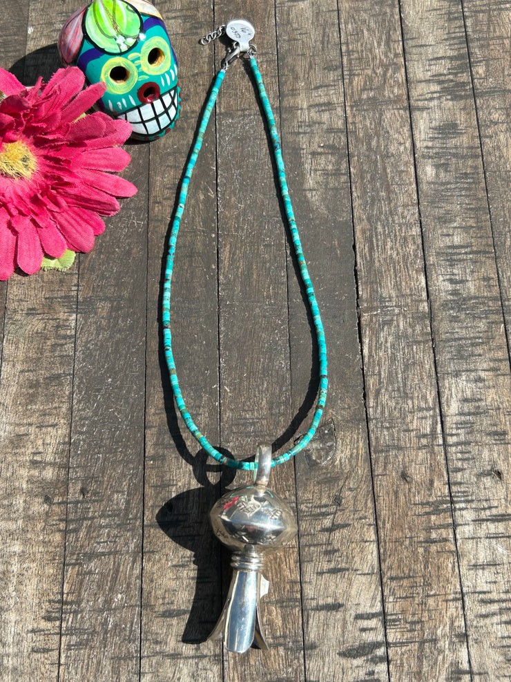 Kingman Squash Blossom Necklace